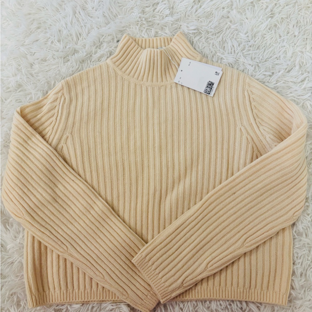 & Other Stories Ribbed Knit Sweater - Beige